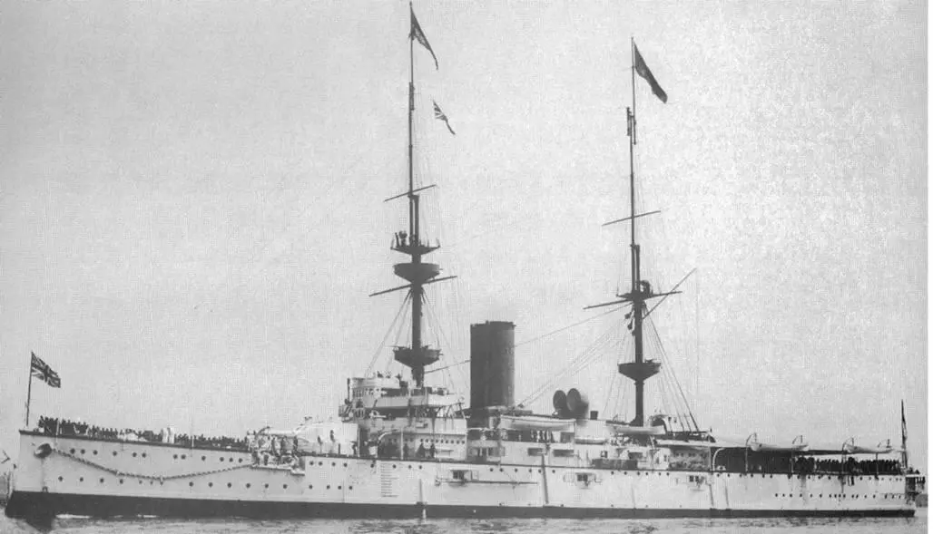 Ринаун в мае 1906 г Адмирал Д Фишер и команда Ринауна Броненосец - фото 93