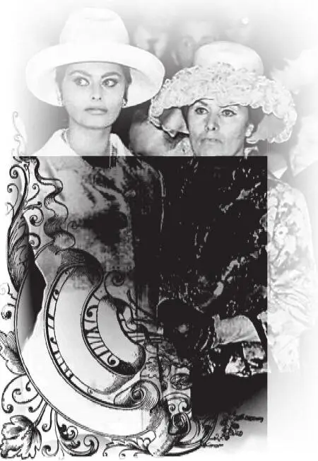 Софи и матушка Ромилда на свадьбе Романо Муссолини и Анны Марии Шиколоне 1962 - фото 4