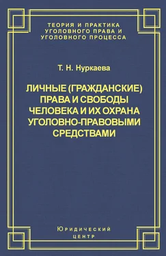 Татьяна Нуркаева Личные (гражданские) права и свободы человека и их охрана уголовно-правовыми средствами обложка книги