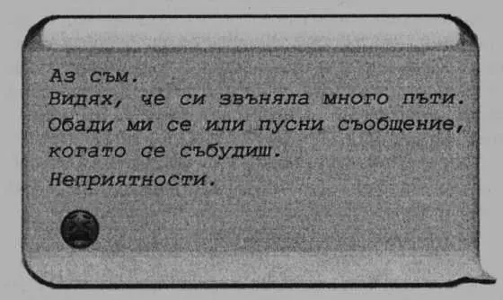 Не знаеше как да отговори на съобщението му и не разбираше малкия символ в - фото 10