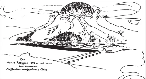 Бруно Таут Лист из серии Альпий ская архитектура 1918 Иначе взаимосвязь - фото 69