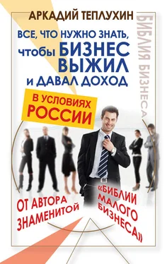 Аркадий Теплухин Все, что нужно знать, чтобы бизнес выжил и давал доход в условиях России обложка книги