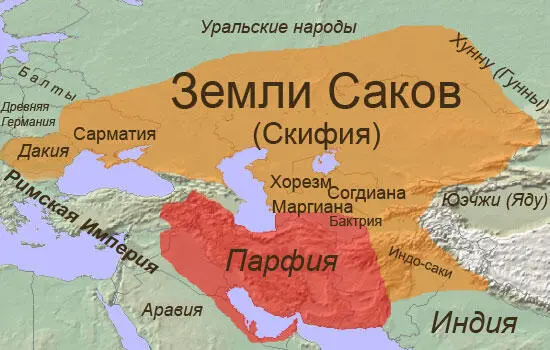 Карта территории издавна населённой сакийскими народами Английская карта XV - фото 37