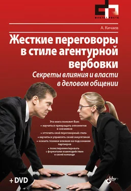 Александр Кичаев Жесткие переговоры в стиле агентурной вербовки. Секреты влияния и власти в деловом общении обложка книги