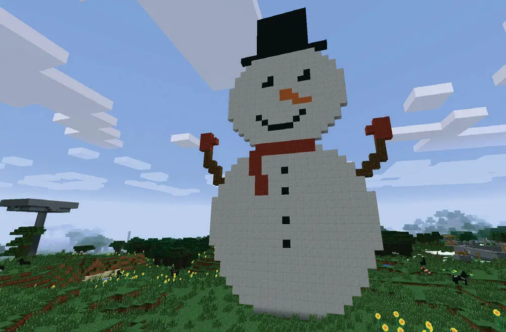 Создайте произведение искусства из цветных блоков Minecraft Постройте - фото 125