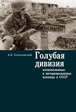 Андрей Елпатьевский Голубая Дивизия, военнопленные и интернированные испанцы в СССР обложка книги