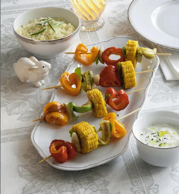 Шашлычки из запеченных овощей с кускусом и йогуртовым соусом Когдато в давние - фото 38