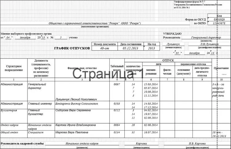 Таким образом отпуск предоставляется на основе графика отпусков Алгоритм - фото 14