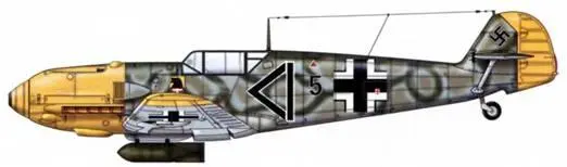 Bf 109E4B из JG 54 Русский фронт 1942 г Пилот Leutnant лейтенант - фото 329