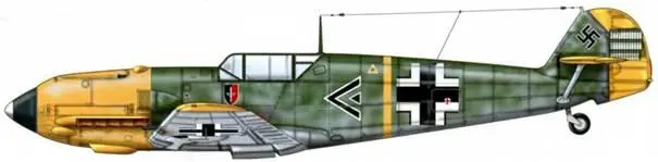 Bf 109Е7 из ILG 2 Греция 1941 г Пилот Hauptmann капитан Герберт - фото 348