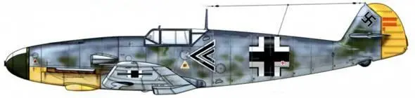 Bf 109F2 из lJG 26 СентОмер Франция июль 1941 г Пилот Hauptmann - фото 388