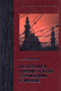 Александр Оришев Политика нацистской Германии в Иране обложка книги