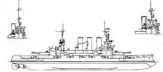 Броненосцы Гессен Эльзасс и Брауншвейг 1932 г Наружный вид Врезка - фото 80