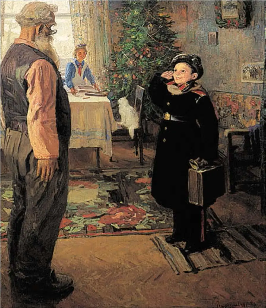Прибыл на каникулы Художник Ф Решетников 1948 г Портрет Г С Улановой и - фото 238