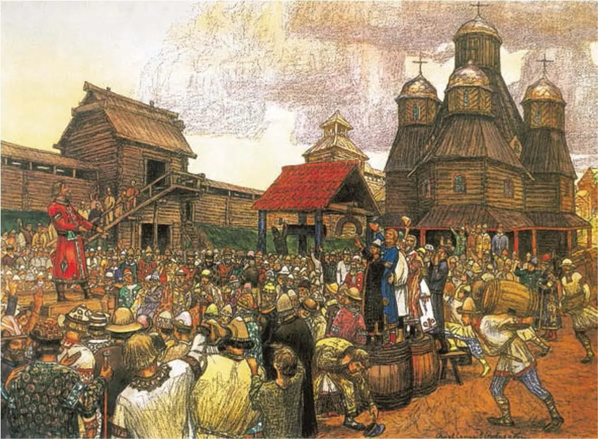 Вече Художник А Васнецов Наименование Русская земля первоначально - фото 64