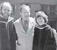 С моим учителем покойным Натаном Натом Капланом и Барбарой после окончания - фото 18