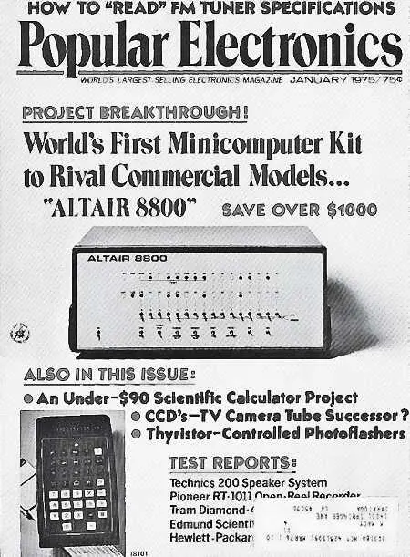 Altair на обложке январь 1975 Компьютер Робертса и его разношерстной команды - фото 62