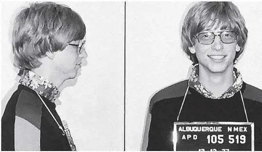 Фотография Гейтса арестованного полицией за превышение скорости 1977 г - фото 64