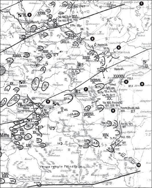 Карта 1 Положение группы армий Центр Вечер 7 июля 1941 г 1 Великие - фото 1