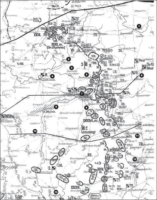 Карта 4 Группа армий Центр Обстановка на вечер 24 августа 1941 г 1 - фото 4
