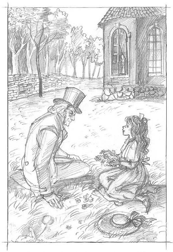 Старый сэр Роджер Сезиджер сидел на лужайке а Дороти плела свежие гирлянды из - фото 2