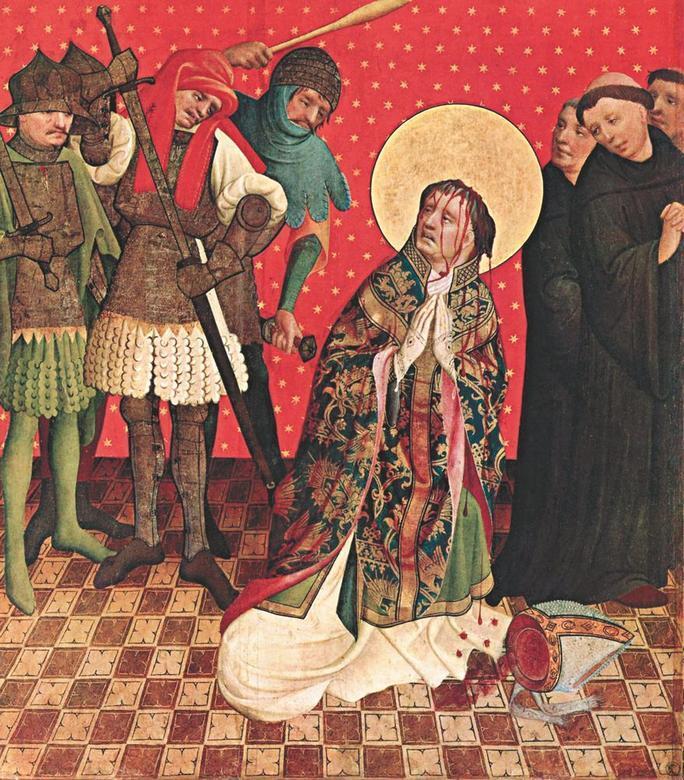 Смерть Томаса Бекета Мастер Франке 1424 г Казнь Хью Диспенсера Миниатюра - фото 6