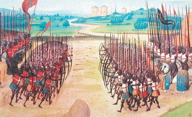 Битва при Азенкуре Миниатюра из Хроник Ангеррана де Монтреле Начало XV в - фото 9