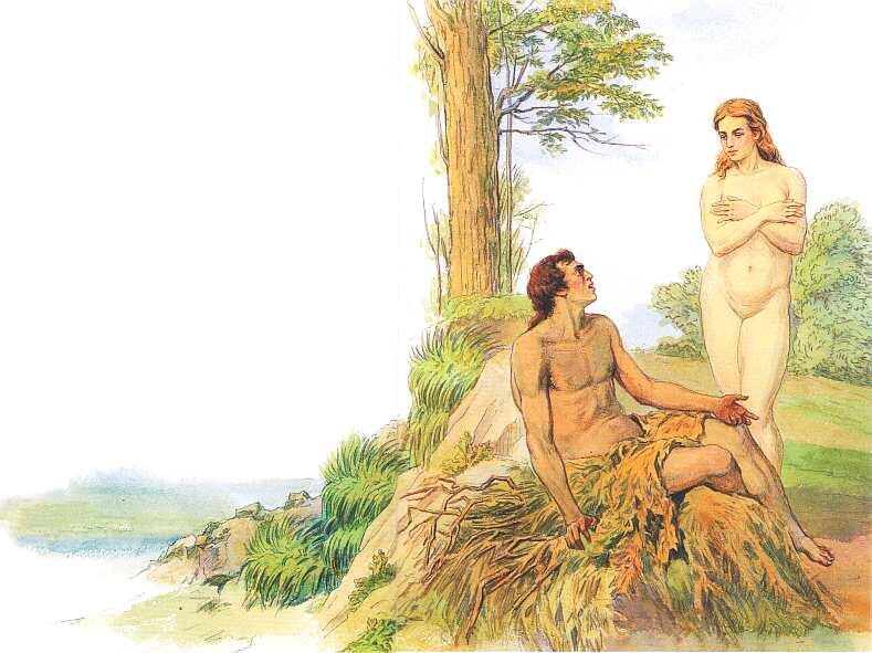 Изгнание из рая Адам и Ева жили в раю Они были нагими но не смущались этого - фото 3