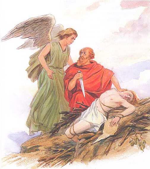 Поднял Авраам жертвенный нож но ангел с неба остановил его Жертвоприношение - фото 10