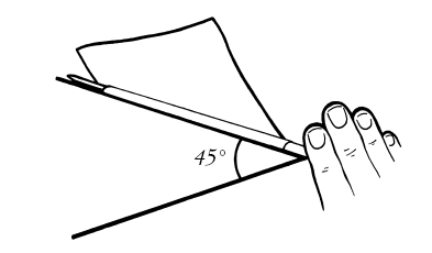 Рисунок 1 Скручивание трубочки с помощью спицы под углом 45 Когда трубочка - фото 4