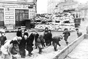 Москва в обороне 1941 г Баррикады на улицах Москвы 10 ноября 1941 года - фото 18