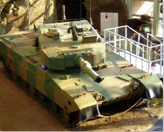 Основной боевой танк Тип 90 на одной из японских выставок Вид сверху на - фото 3