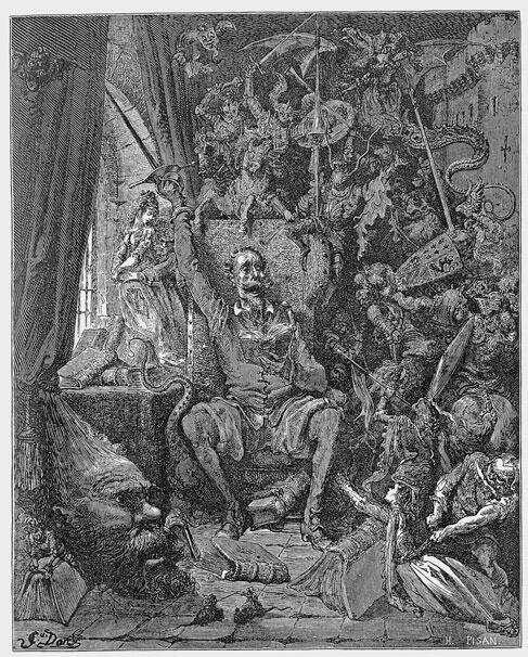Рис 11 Дон Кихот погрузился в мир фантазий Иллюстрациякартинка Гюстава - фото 1