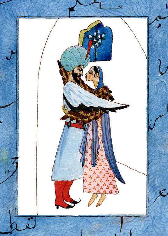 Калиф изображал как визирьаист расхаживал на своих длинныхпредлинных ногах - фото 19
