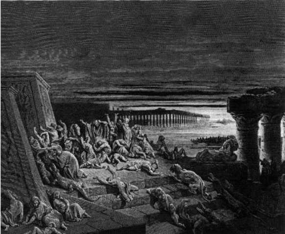 Девятая казнь Тьма по всей Земле египетской Гравюра Г Доре 1860е гг - фото 13
