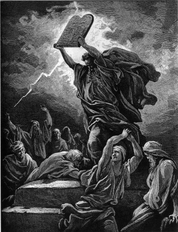 Моисей разбивает Скрижали с Законом Гравюра Г Доре 1860е гг Переносной - фото 19