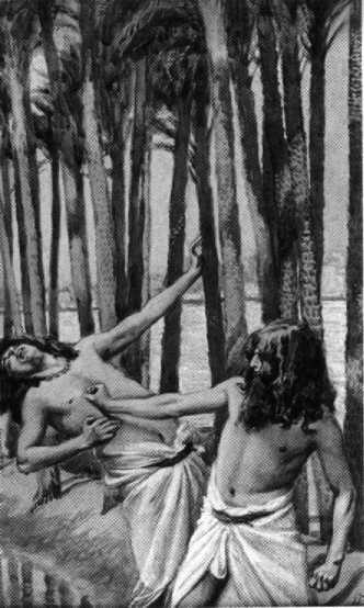 Моисей убивает египтянина Картина Дж Тиссо 18961902 гг Моисей защищающий - фото 8