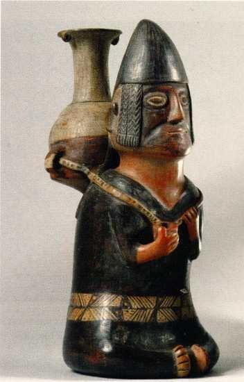 Мужская фигура с инкским арибаллом на спине Искусство инков Керамика Музей - фото 170