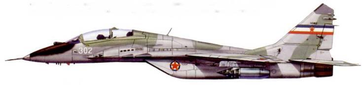 МиГ29УБ ВВС Югославии с бортовым номером 302 белого цвета Серийный номер - фото 208