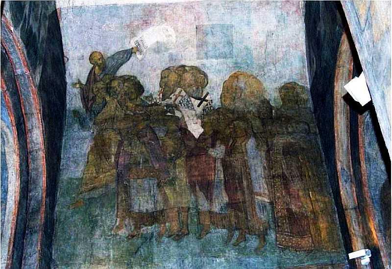 Шествие праведных в рай 1408 год Фрагмент фресок в Успенском соборе Москва - фото 22
