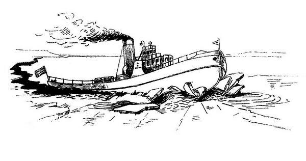 Рис 001 б Ледокол Рисунок на титуле немецкой книги по истории ледоколов - фото 4