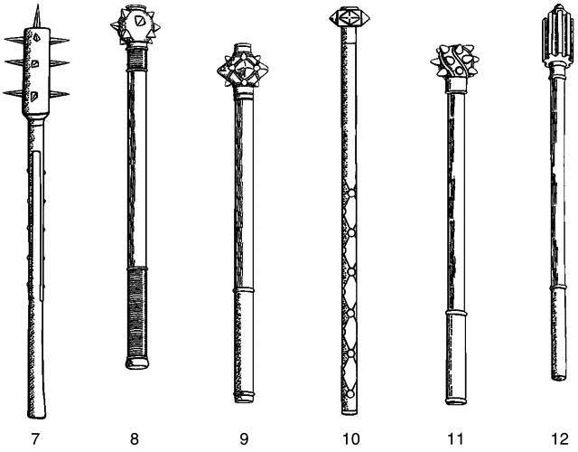 7 Деревянная булава усиленная стальными полосами и шипами Франция XIII в - фото 4