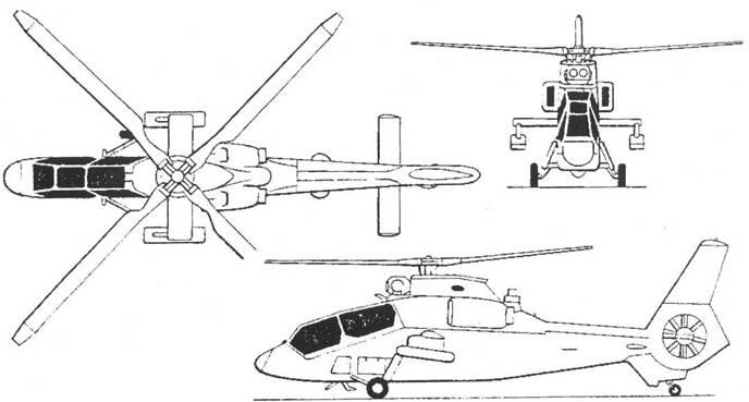 Схема вертолета ОНХ Оборудование Сверху фюзеляжа установлена оптическая - фото 268