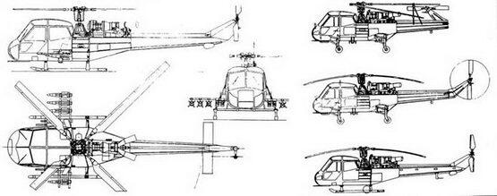 Схемы вертолетов Скаут и Уосп В 1960 г министерство обороны - фото 4