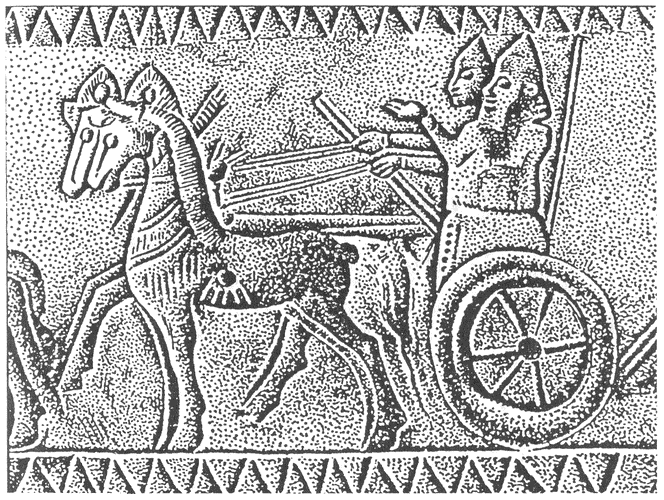 Рис 9 Урартские воины на колеснице Древний рельеф К этому отрывку можно - фото 11