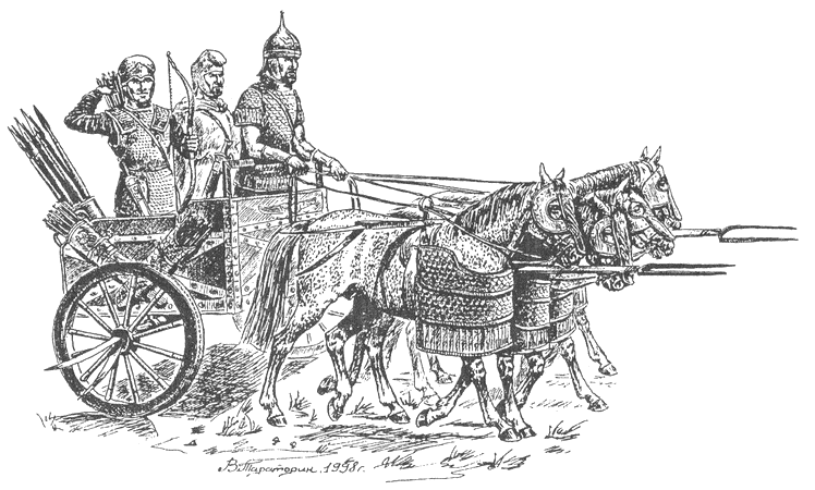 Рис 10 Персидская боевая повозка V в до н э Персидские колесницы с - фото 12