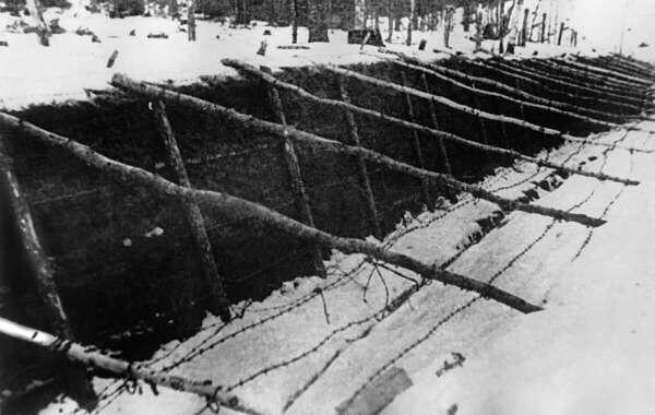 Противотанковый эскарп на линии Маннергейма Карельский перешеек февраль - фото 14