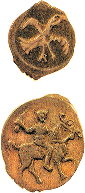 Серебряные копейки и полушки выпущенные по денежной реформе 1535 г Елена - фото 3