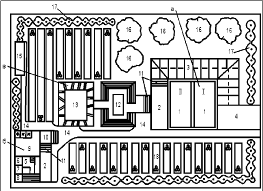 Рис 1 Планировка садового участка вариант 1 а микрокомплекс жилой б - фото 1