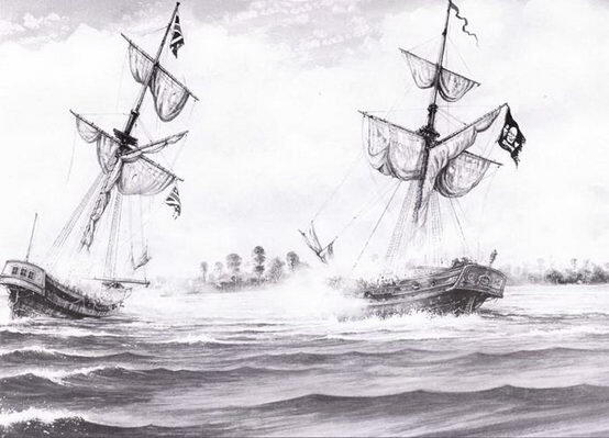 Royal James и Нету мыс Фар Северная Каролина 27 сентября 1718 г Пират Стид - фото 11